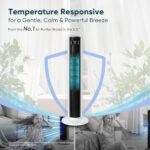 LEVOIT Tower Fan for Bedroom, Standing Fan with 28dB Quiet for Sleep, Remoter, 12H Timer, 25ft/s Velocity, 5 Speeds, 4 Modes, 90° Oscillation for Home, Office, Indoor, Bladeless 36 inch, White - Image 2